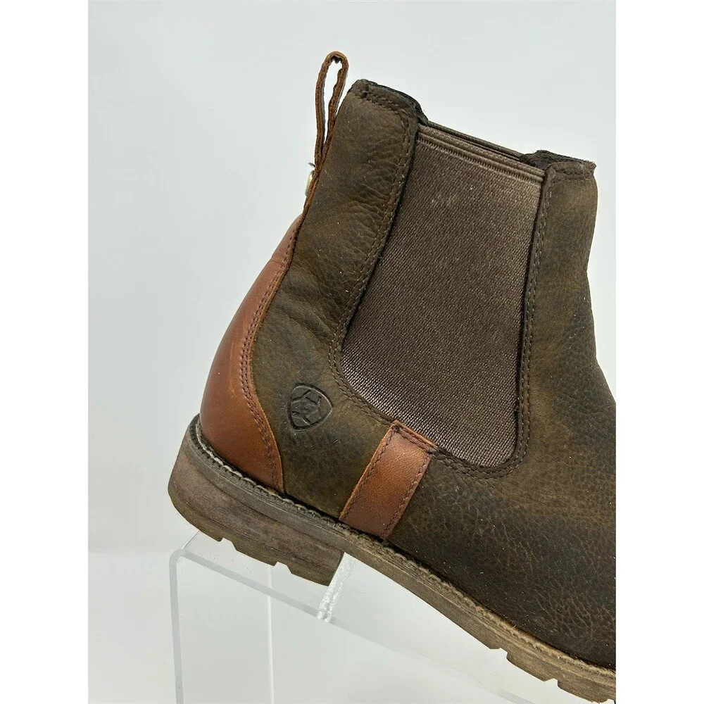 Ariat Wexford H2O Womens Chelsea Ankle Boots Brown Waterproof Pull On Size 8.5